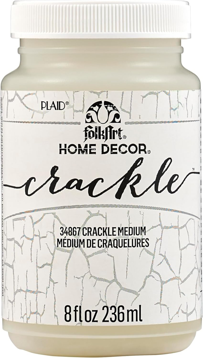 Home Decor Chalk Furniture & Craft Acrylic Paint in Assorted Colors, 8 Ounce, Crackle