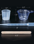 Epoxy Mixing Cups Kit,200Pcs, Plastic, 30Ml Disposable Measuring Cups,50 Wooden Stirring Sticks, Dropper for Paint Mixing, Jewelry Making
