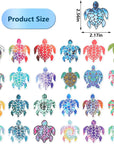 100 Pieces Summer Colorful Sea Turtle Stickers Sea Turtle Waterproof Vinyl Stickers Decal Ornament Sticker for DIY Laptop, Motorcycle, Bicycle, Luggage, Phone, Water Bottle, Skateboard