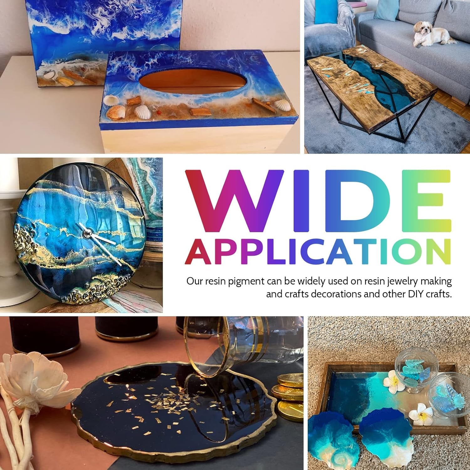 Epoxy Resin Pigment - 12 Colors Epoxy Resin Liquid Dye Transparent High Concentration Resin Colorant for Epoxy Resin Crafts Art Coloring, Painting, Jewelry DIY Making, 0.35Oz/10 Ml Each