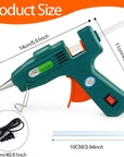 Hot Glue Gun with 30 Glue Sticks, Fast Preheating Hot Melt Gun, Mini Glue Gun Kit for Kids DIY School Craft Projects and Quick Home Repairs, 20W Green