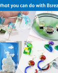 UV Resin Hard, Crystal Clear UV Cure Epoxy Resin Kit Premixed Resina UV Transparent Solar Activated Glue for Jewelry Making Fast Curing 100G with Wooden Stick