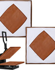 2 Pcs Wrap Cover for Heat Press Platen, 15 X 15 Inch Heat Resistant Reusable Sheets Pad Mat Pillow Protector for Sublimation Heat Pressing Machine Brown and White