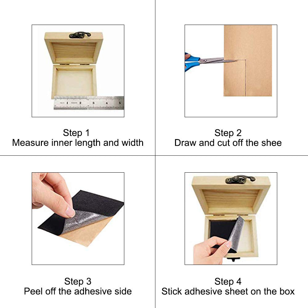 20PCS Velvet (Gray) Fabric Sticky Back Adhesive Back Sheets, A4 Sheet (7.8" X 11.6"), Self-Adhesive, Durable and Water Resistant, Multi-Purpose, Ideal for Art and Craft Making