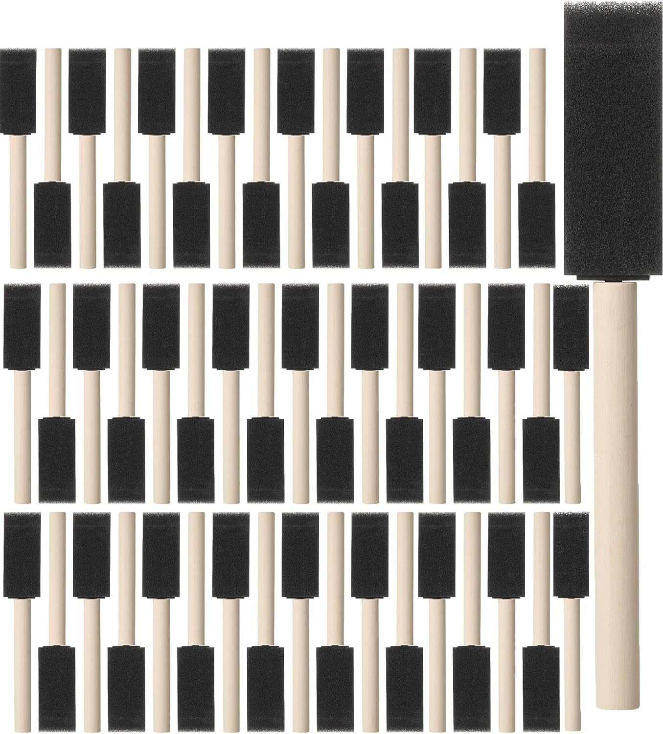 Bates- Foam Paint Brushes, Sponge Brushes, Sponge Paint Brush, Foam Brushes, Foam Brushes for Painting, Foam Brushes for Staining, Paint Sponges, Foam Brushes for Mod Podge (4 Inch)