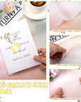 50 Pcs Wedding Invitations Wraps Set Include Pre Folded Vellum Jackets for 5X7 Invitations Natural Dried Pressed Flowers Gold Self Adhesive Envelope Seal Stickers for Craft DIY