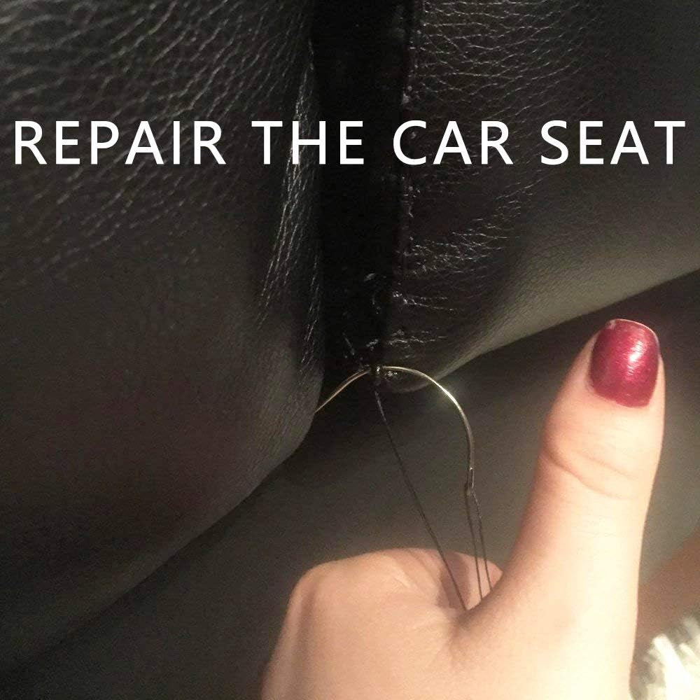 Upholstery Repair Kit 29-Pack, Leather Craft Tool Kit Leather Hand Sewing Needles Canvas Thread and Needles Tape Measure Large-Eye Stitching Needles for Leather Repair