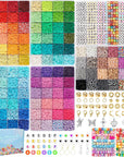 21100 Pcs Clay Beads Bracelet Making Kit, 120 Colors 6 Boxes Flat Heishi Friendship Bracelet Kit with Letter Beads, Accessories Gift for Girls, SKU-041-1-A