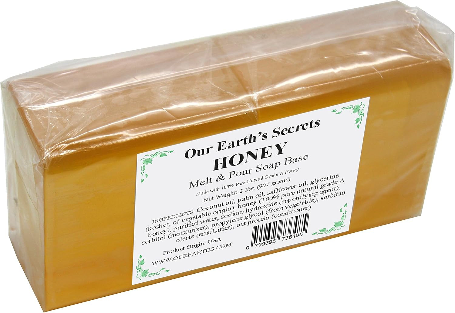 Honey - 2 Pound Melt and Pour Soap Base -