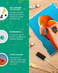 XXL Oil Paint Set - 24 Paints, 25 Brushes, 1 Canvas, and Art Palette - Oil Painting Supplies for Kids and Adults, Paint Supplies