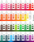 Bath Bomb Soap Dye - 36 Colors Concentrated Food Grade Skin Safe Liquid Based Colorant Vibrant Rainbow Coloring for Making DIY, Supplies Kit, Salt Crafting