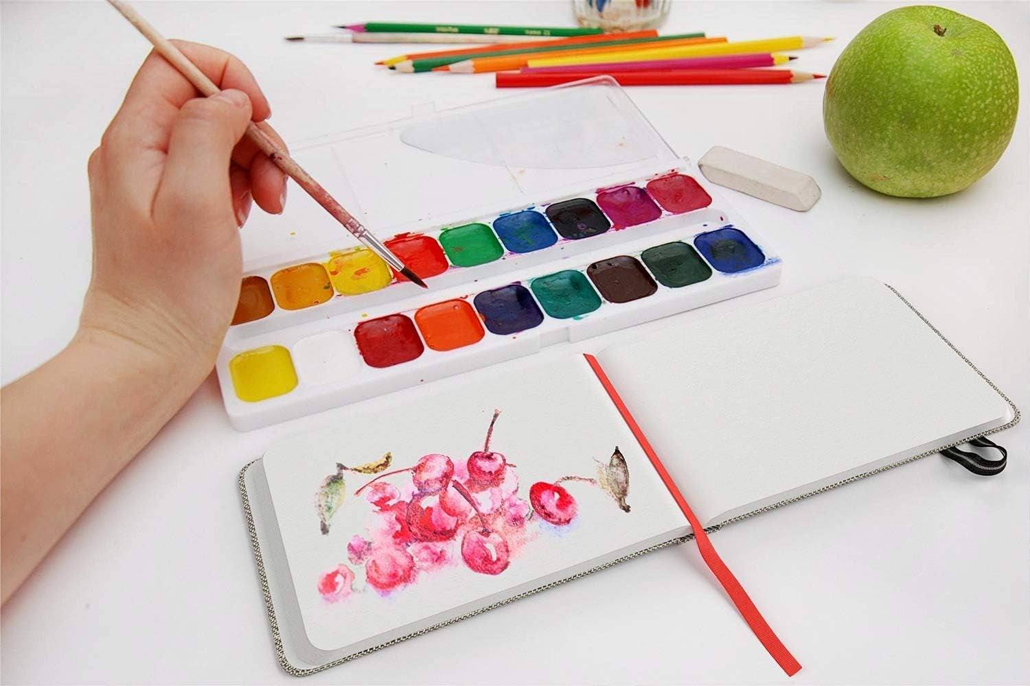 Watercolor Book, Pack of 3, 80 Pages Each, 3.5X5.5 Inch Watercolor Notebook, 110Lb/230Gsm Water Color Paper