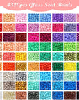 4320Pcs 72 Colors, 5Mm Glass Seed Beads for Bracelet Making Kit, Small Beads for Jewelry Making with Letter Beads for Crafts Gifts