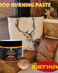 Wood Burning Gel Kit 4 OZ | Heat Activated Non-Toxic Paste for DIY Crafting, with Mini Scraper, Template Sticker, Paint Brush - Accurately & Easily Burn Designs on Wood, Canvas, Denim