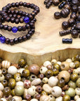 700 Wooden Beads for Jewelry Making Adults, Assorted African Beads, Wood Beads for Craft Bracelets and Necklace Jewelry, Crafts Macrame Supplies, round Bead Pack for Bracelet and Necklaces