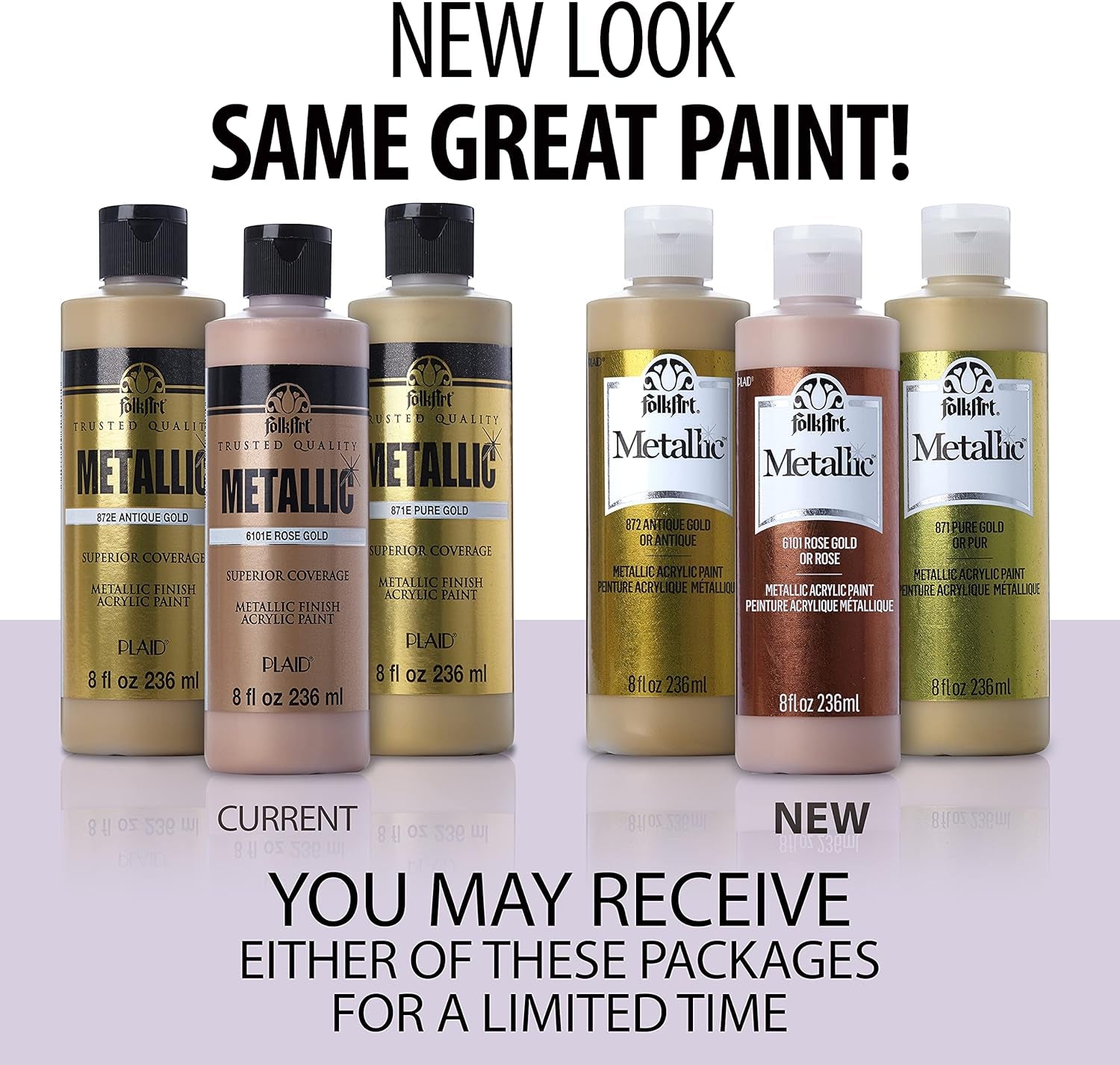 Paint, 8 Oz, Metallic Rose Gold