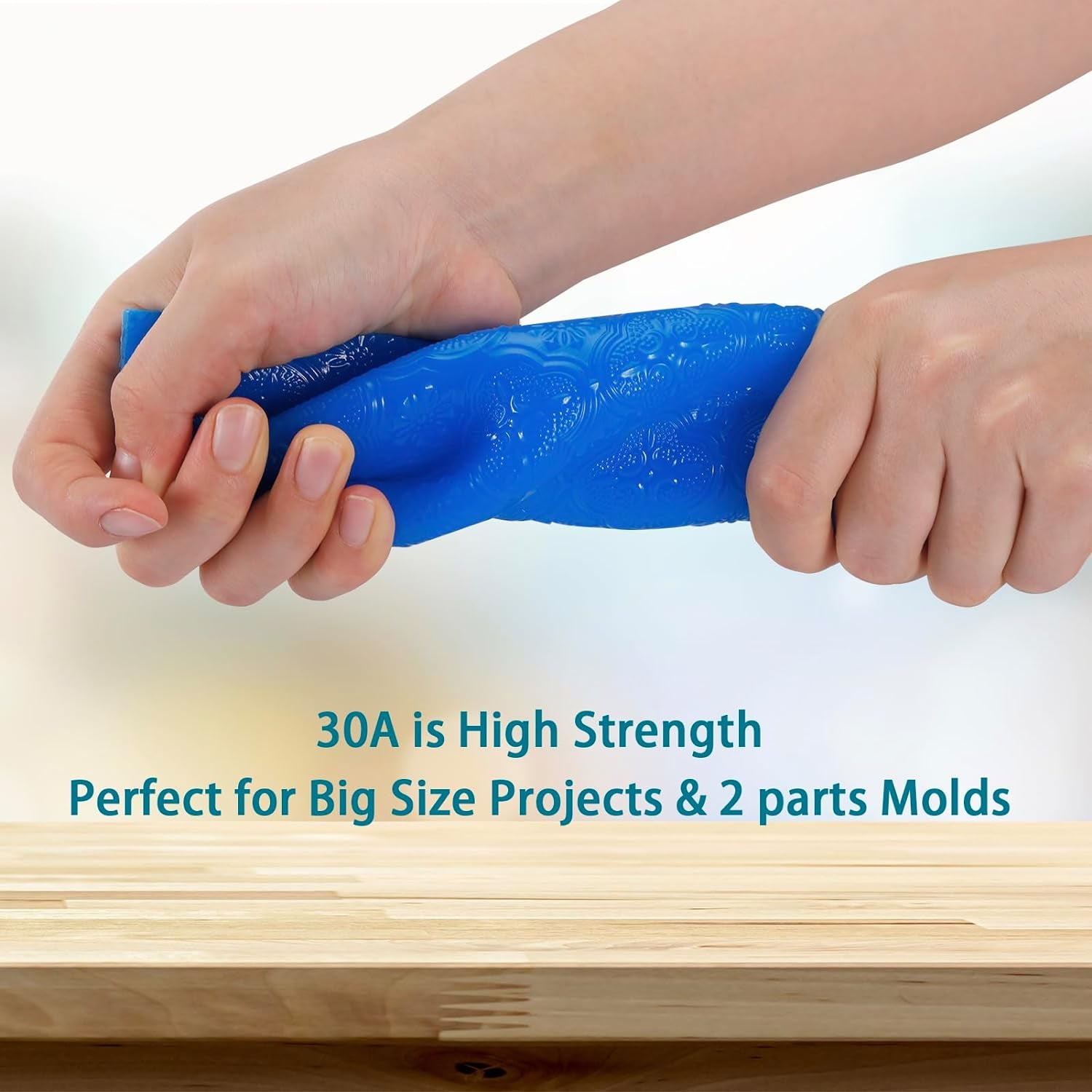 Silicone Mold Making Kit,Liquid Silicone for Mold Making 30A, Translucent High Strength Silicone Rubber Mold Making Kit,1A:1B Ideal for Casting Resin Molds/Jewelry Silicone Molds 4.4 Lbs