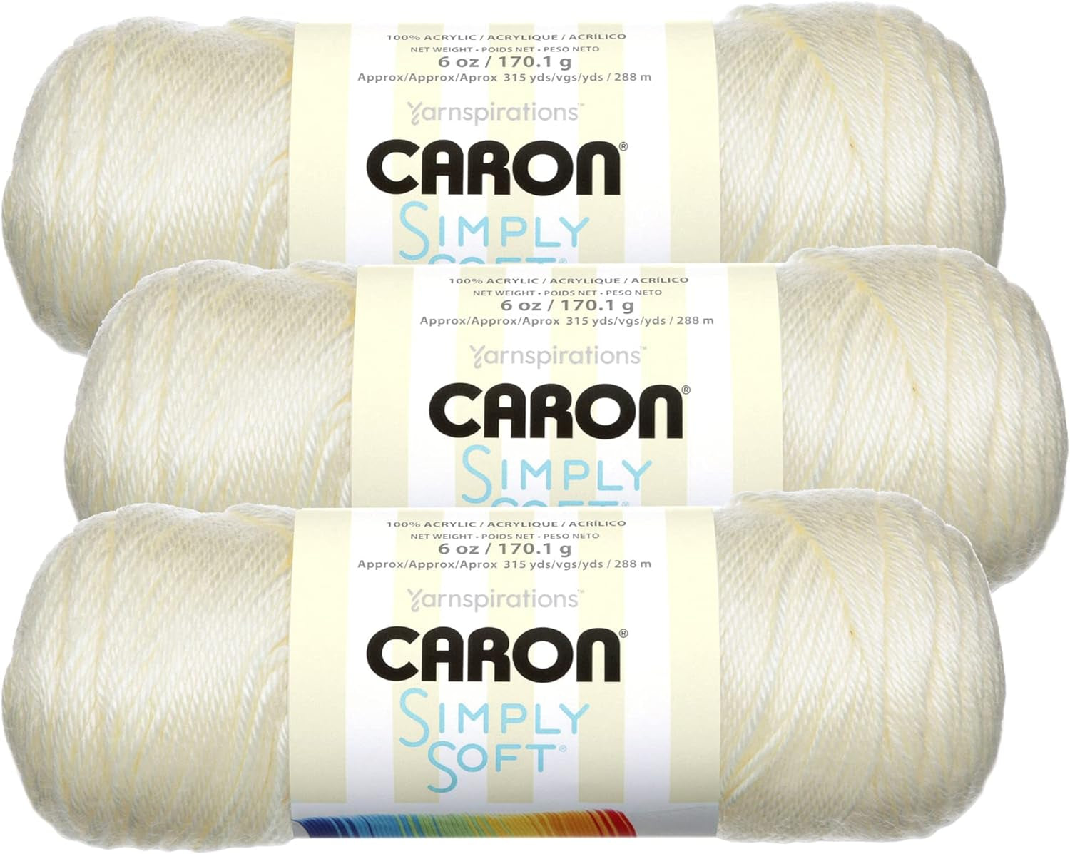 Simply Soft Yarn Solids (3-Pack) off White H97003-9702
