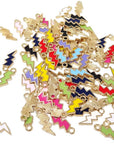 100PCS Zinc Alloy Enamel Flash Shape Charms Pendants Lightning Bolt Charms Flash Thunder Pendant for Bracelet Necklace Earrings DIY Jewelry Making Accessories (10 Colors)