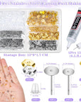 Jewelry Glue with Earring Posts for Jewelry Making, 600Pcs Stainless Steel Earring Posts and Backs Silver and Gold Earring Posts with Rubber Earring Backs for Earring Making Supplies