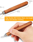 Wood Carving Tools,  12 Set SK2 Carbon Steel Sculpting Knife Kit for Beginners & Professions