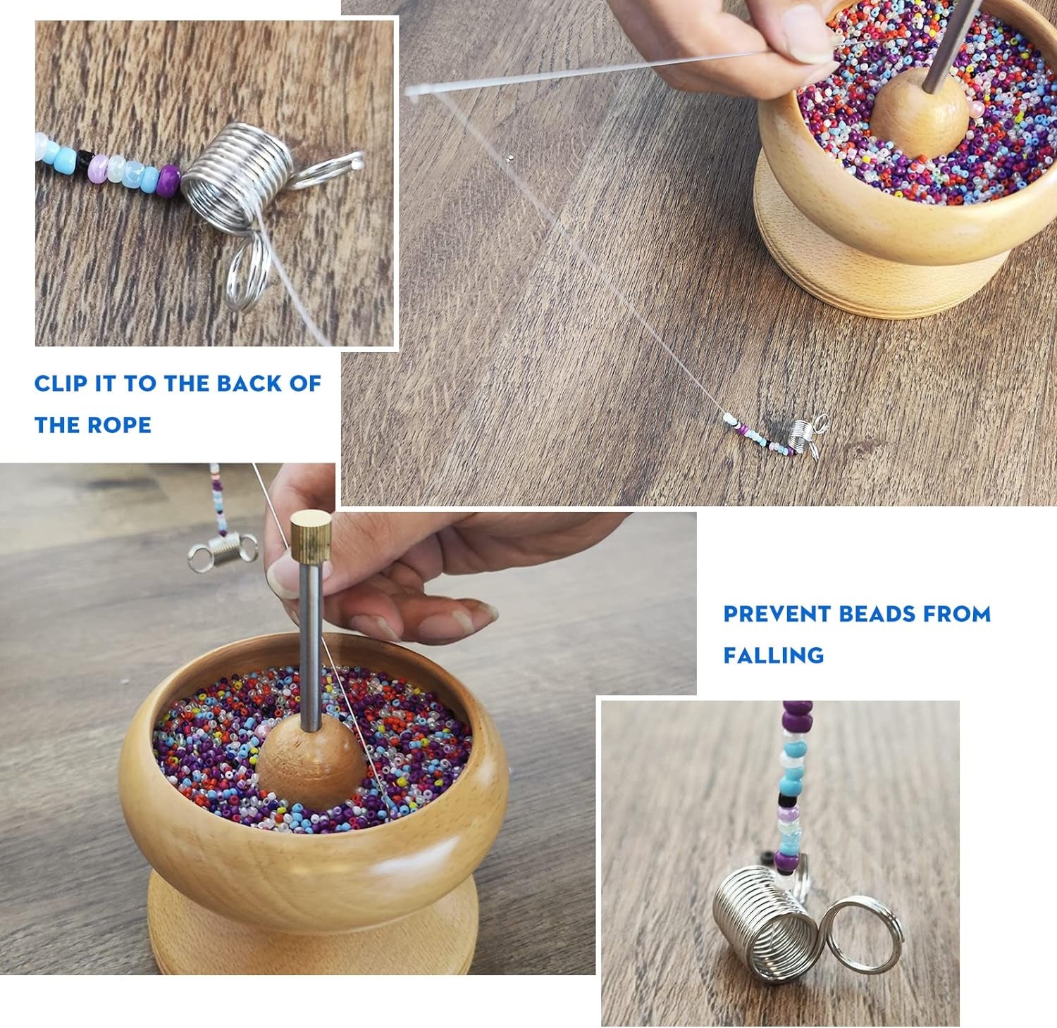 14 Pcs Bead Stoppers, 6 Large Nd 8 Small for Jewelry Making Kumihimo Creative Bead Wire Ends to Prevent Beads from Falling