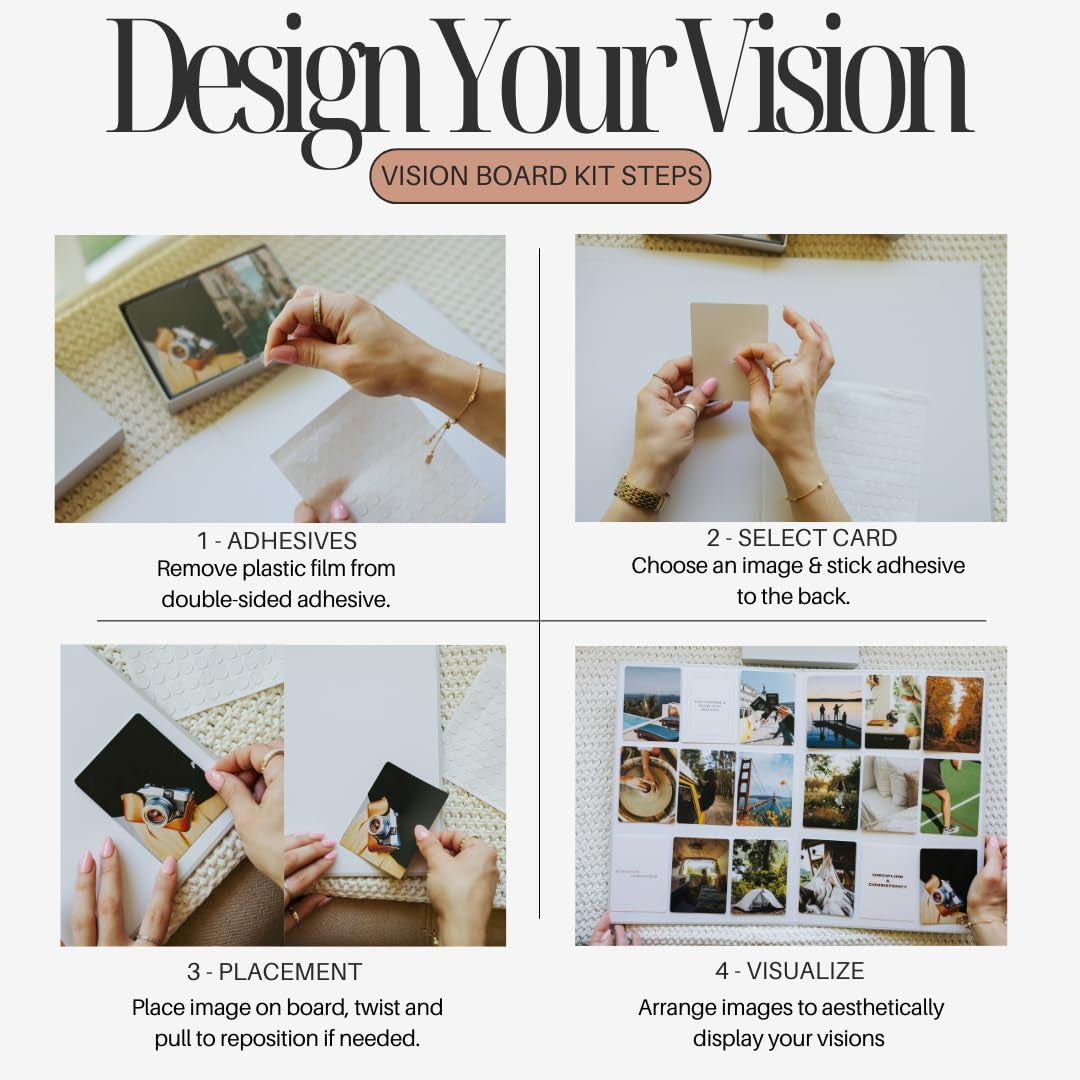 2024 Vision Board Kit - Vision Board Kit Supplies, Collage Images, Dream Board, & Mood Board - 150 Vision Board Images and Inspiring Quotes - Affirmation Cards & Goal-Setting