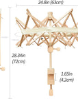 Wooden Umbrella Swift Yarn Winder - Knitting Umbrella 24" Swift Yarn Winder Holder, 1Pcs Swift Yarn Winder
