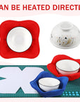 24 Pcs Cozy Pre Cut Batting Microwave Quilt Batting Fabric Batting for Quilting Bowl Cozy Pattern Template Bowl Wrap Cut on Fold Template for Sewing DIY,9.84 X 9.84 Inch, 7.8 X 7.8 Inch