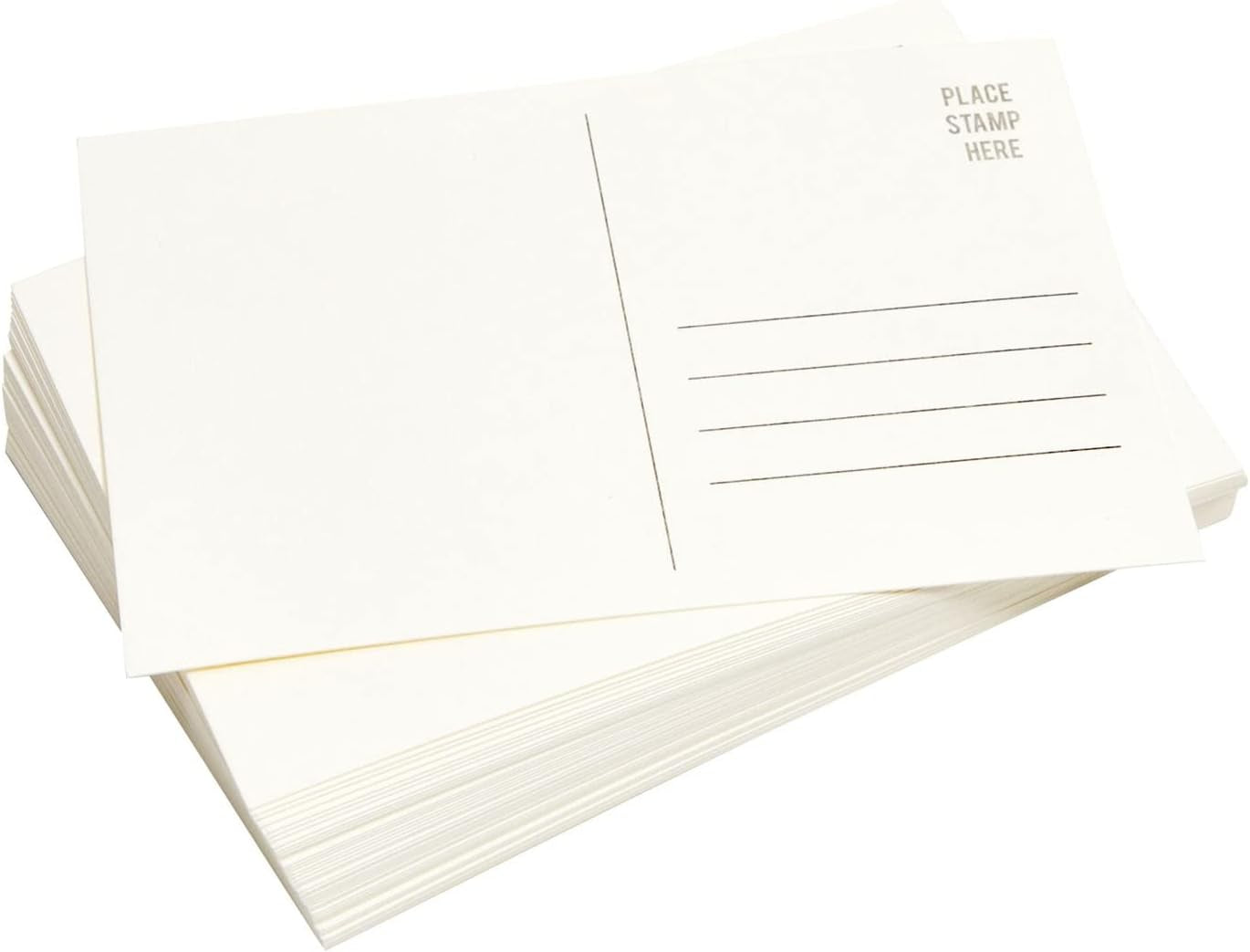 50 Pack Watercolor Postcards Blank, Bulk 4X6 Inch Cards to Paint, for Art, DIY (White, 300Gsm Cardstock)