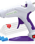 Full Size Hot Glue Gun,  Dual Temp Glue Gun 60/100W Base Stand Heavy Duty Melt Glue Gun Kit with 15 Pcs Glue Sticks & 3 Finger Protectors for Sealing Wax, Quick Repairs, DIY, Art & Crafts