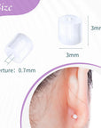 Clear Earring Backs, 200PCS Plastic Earring Stoppers, Tube Earring Findings, Hypo-Allergenic Jewelry Accessories