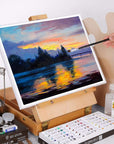Tabletop Easel Beechwood Art Easel for Painting Canvases Table Easel Stand for Painters Painting by Numbers, Students Beginners Artist Adults