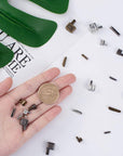 12 Sets Metal Zipper Latch Slider Retainer 3 Color 