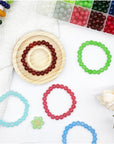1200Pcs 8Mm Glass Beads for Bracelets Making, 24Colors Crystal Glass Beads Jewelry Making Kit, round Beads for DIY Bracelet Crafts