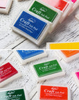 Craft Ink Pad Stamps Partner DIY Color,15 Color Craft Ink Pad for Stamps, Paper, Wood Fabric (Pack of 15)