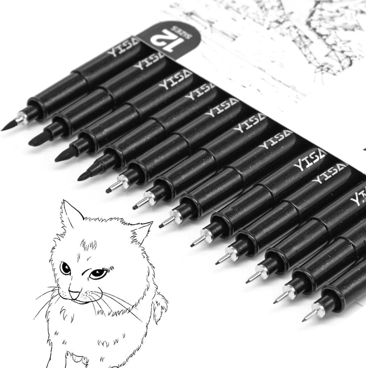 Ultra Fine Tip Pens,Writing Pens,0.25Mm,Fine Point,No Bleed,Art Markers for Drawing,Bible,Manga,6 PCS,70320
