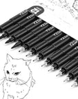 Ultra Fine Tip Pens,Writing Pens,0.25Mm,Fine Point,No Bleed,Art Markers for Drawing,Bible,Manga,6 PCS,70320