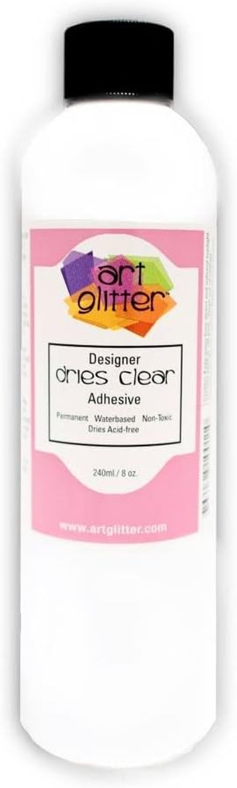 Art Glitter Designer Dries Clear 8OZ Bottle Refill (Flat Cap)