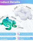 Turtle Shape Resin Molds, 3D Animal Silicone Molds for Epoxy Resin, Large Sea Turtle Marine Art Silicone Resin Molds for Resin Craft, Ocean Theme Resin Night Lights, Home Decor