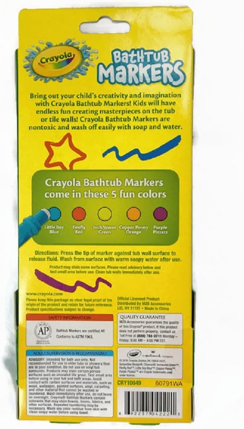 Bathtub Markers with 1 Bonus Extra Markers and Bathtub Crayons with 1 Bonus Extra Crayons
