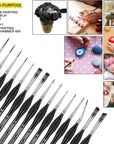 Detail Paint Brushes Set, 15Pcs Miniature Brushes for Fine Detailing & Art Painting - Acrylic, Oil, Watercolors & Paint by Number, Models, Face, Nail, Craft, Warhammer 40K