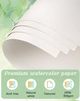 Watercolor Paper 9X12 Inches - 70 Sheets Bulk Pack, 140LB/300GSM Cold Press - Versatile Medium for Drawing, Watercolor, and Mixed Media Artistry