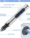 USB Rechargable Engraving Pen with 42 Bits, Mini Electric DIY Engraver Cordless Rotary Tools Portable Engraving Tool for Jewelry Wood Metal Stone Plastic Glass Etching
