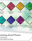 Jewel Tones PROMOGGJL22 Stained Kit, 8 Piece Glass Paint Set for DIY Arts and Crafts, Perfect for Beginners and Artists