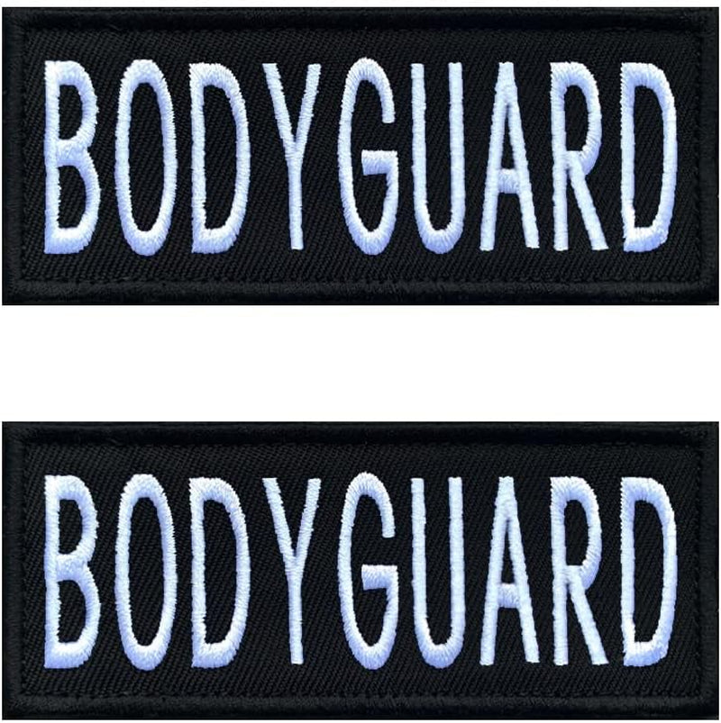 2 Packs Bodyguard Tactical Funny Patch Hook and Loop Embroidered Fastener Emblem Service Dog Animals Patch for Working Training Dogs Animals Vests Harness Collar Clothes