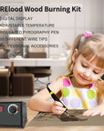 Wood Burning Tool,Wood Burning Kit Pen 25~750℃,Professional Wood Burning Kit,With Digital Thermometer Temperature Adjustable Temperature,1 Wood Burning Pens, 30 Wood Burning Pen Tips