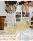 6 LB Gel Wax for Candle Making, Jelly Wax Melts Clear Candle Wax Gel Candle Wax Clear Wax with Candle Wick and Wooden Candle Wick Centering Device for or Candle Making Candles Supplies