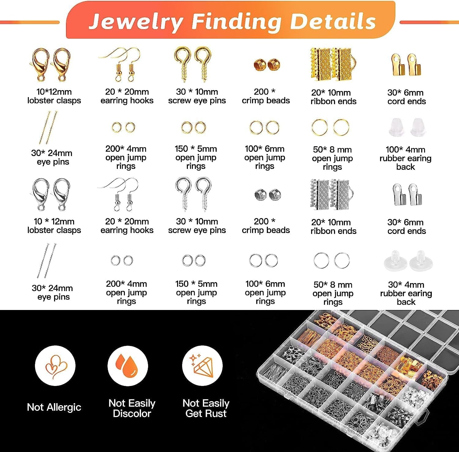 Jewelry Making Kit for Adults, Jewelry Making Supplies with Jewelry Making Tools, Jewelry Pliers, Jewelry Wires, Findings, Necklace Chains, Magnifier and Storage Bag