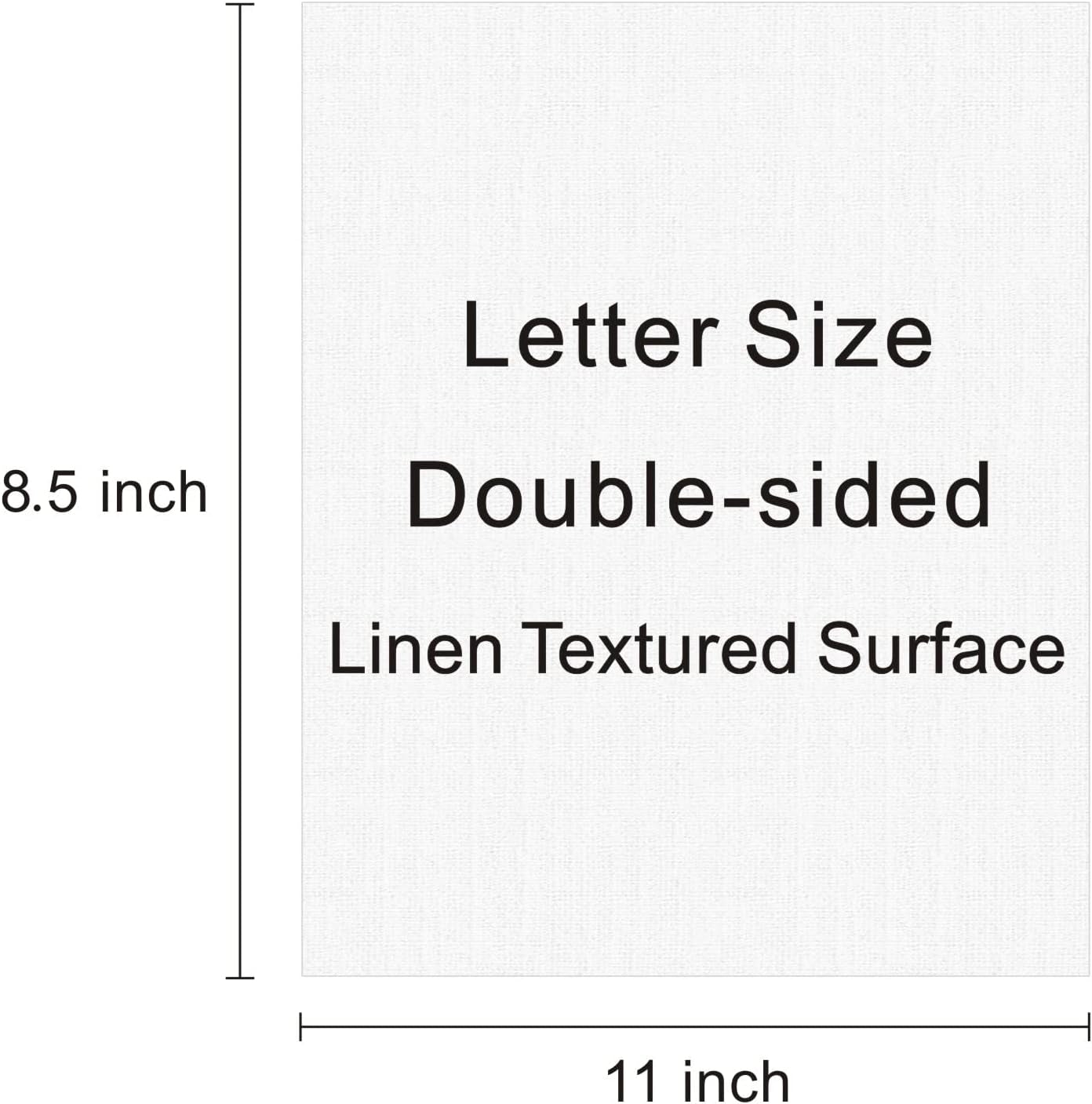 Linen Textured Cardstock White 100 Sheets 80 Lb Cover, 8.5 X 11 Inches for Printers, Invitation, Arts and Craft, Scrapbook, DIY Projects